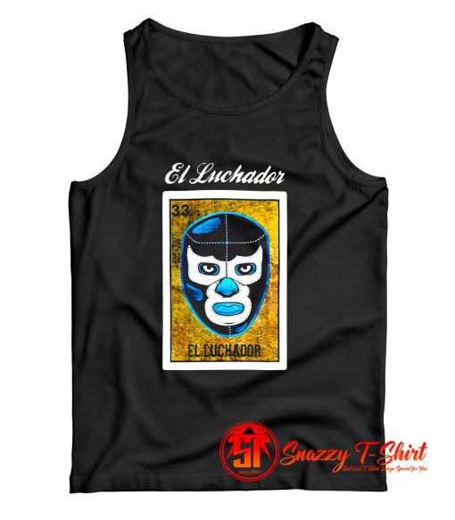 El Luchador Loteria Mexican Bingo Tank Top