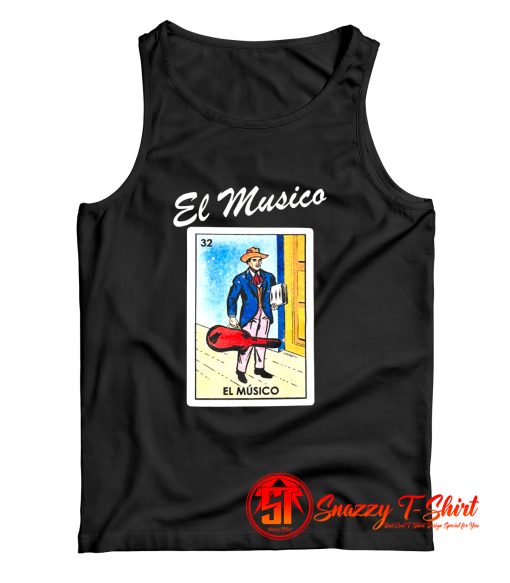 El Musico Loteria Mexican Bingo Tank Top