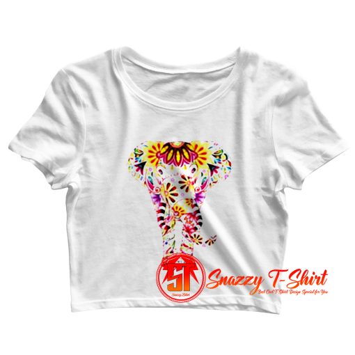 Elephant Graphic Crop Top Shirt