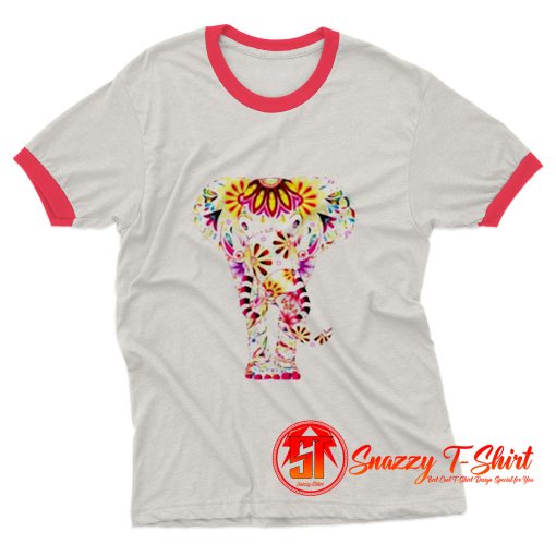 Elephant Graphic Ringer Tee