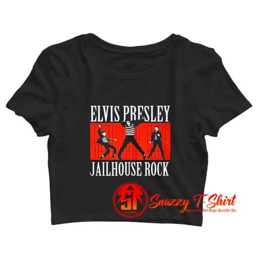 Elvis Presley Jailhouse Rock Logo Official Crop Top Shirt