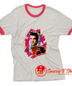 Elvis Presley The King Vintage With Guitar Ringer Tee