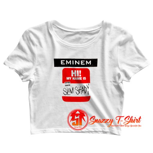 Eminem Slim Shady Sticker Crop Top Shirt