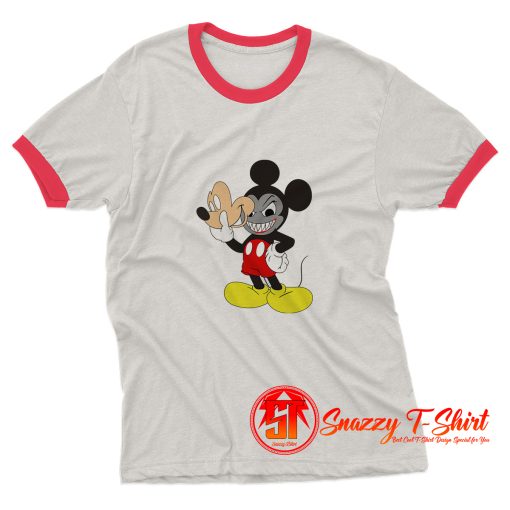 Evil Mickey Mouse Disney Swag Ringer Tee