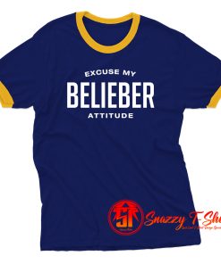 Excuse My Belieber Attitude Ringer Tee