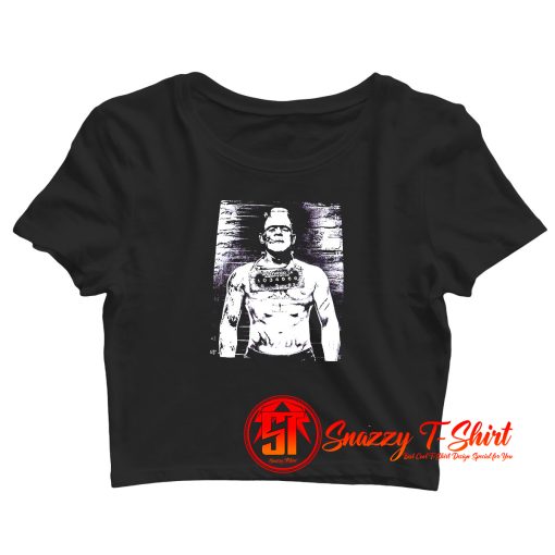 FRANKENSTEIN mugh shot Crop Top Shirt