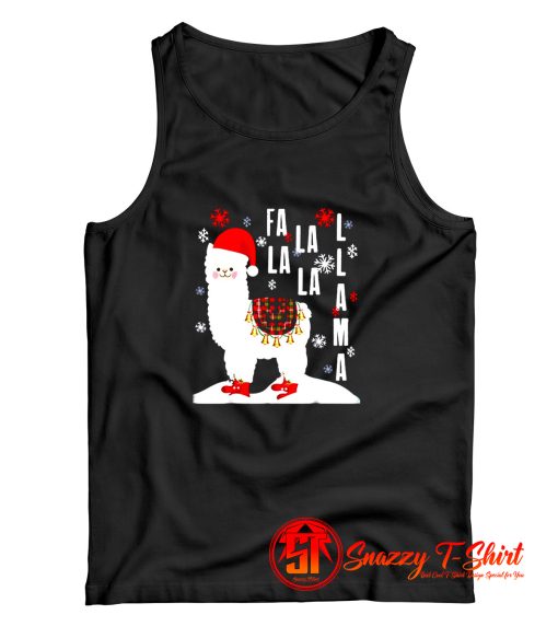 Fa La La Llama Santa Tank Top