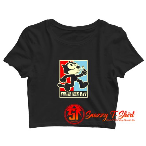 Felix The Cat Poster Funny Cartoon Crop Top Shirt