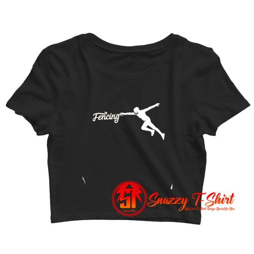 Fencing Sport Epee Foil Saber Lover Crop Top Shirt