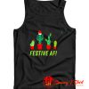 Festive AF Funny Christmas Cactus Fam with 4 Cacti Tank Top