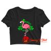 Flamingo St Patricks Day Crop Top Shirt