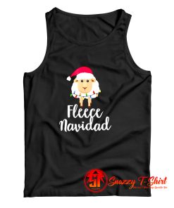 Fleece Navidad Sheep Face Santa Tank Top