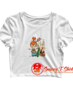 Flintstones Pebbles And Bam Bam Crop Top Shirt