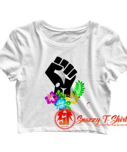 Floral black history Crop Top Shirt