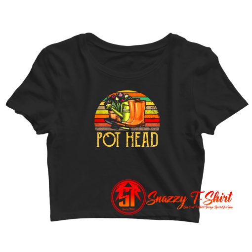 Flower boots pot head Crop Top Shirt