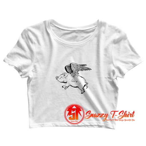 Flying Pig Crop Top Shirt