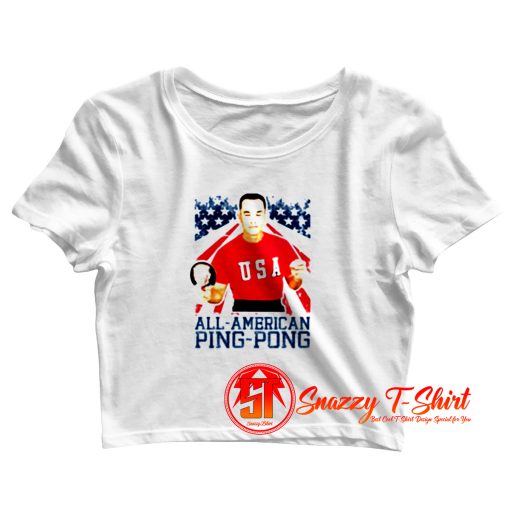 Forrest Gump American Ping Pong Crop Top Shirt