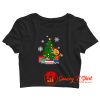 Franklin Peanuts Around The Christmas Tree Crop Top Shirt