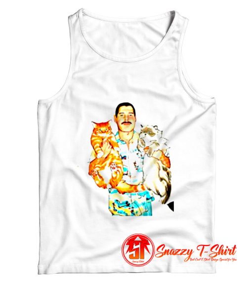 Freddie Mercury With cats Tank Top