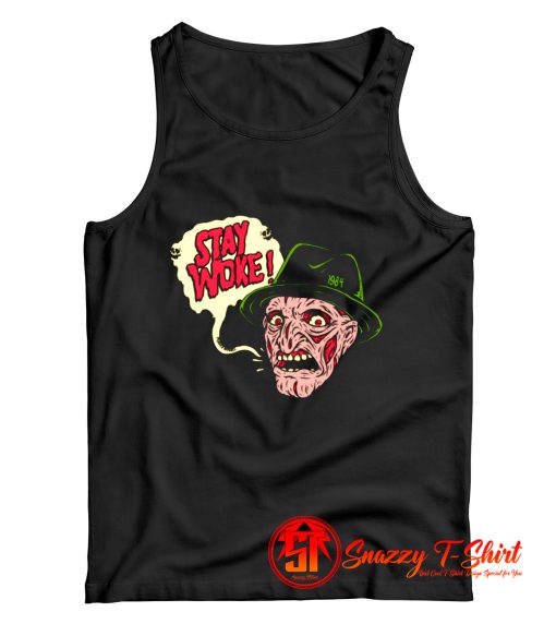 Freddy Krueger Stay Woke Poster Tank Top