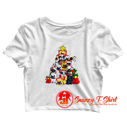 French Bulldog Christmas Crop Top Shirt