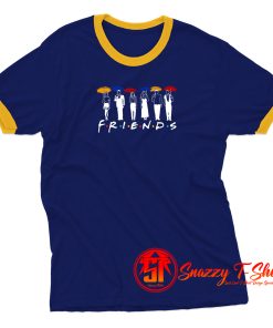 Friends TV Show Umbrella Shirt W Ringer Tee