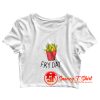 Fries Letter Print Crop Top Shirt