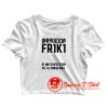 Friki Secret Code Graphic Quote Crop Top Shirt