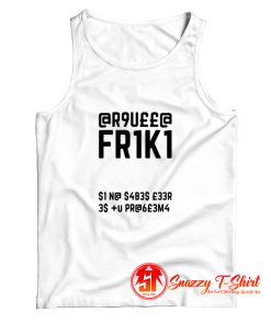 Friki Secret Code Graphic Quote Tank Top