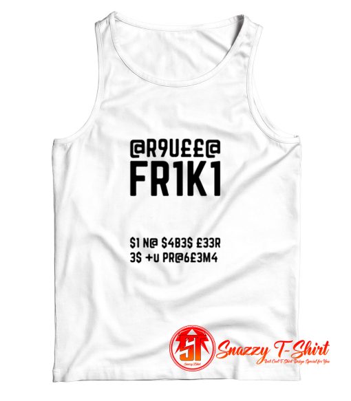 Friki Secret Code Graphic Quote Tank Top