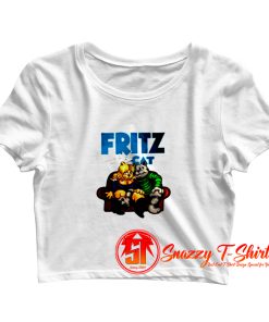 Fritz The Cat Retro Cartoon Crop Top Shirt