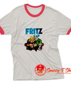 Fritz The Cat Retro Cartoon Ringer Tee