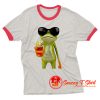 Frog Funny Cocktail Hipster Funny Ringer Tee