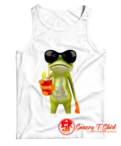 Frog Funny Cocktail Hipster Funny Tank Top