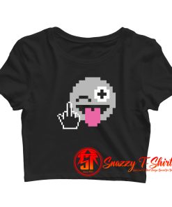 Fuck Hand Emoticon Crop Top Shirt