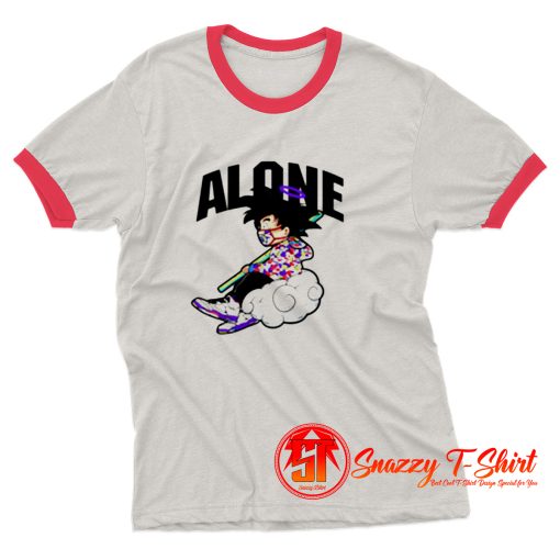 Funny Alone Goku Dragon Ball Ringer Tee