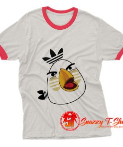 Funny Angry Bird x Adidas Parody Ringer Tee