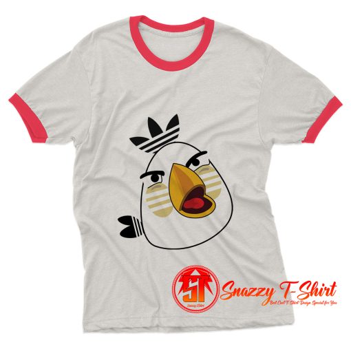 Funny Angry Bird x Adidas Parody Ringer Tee