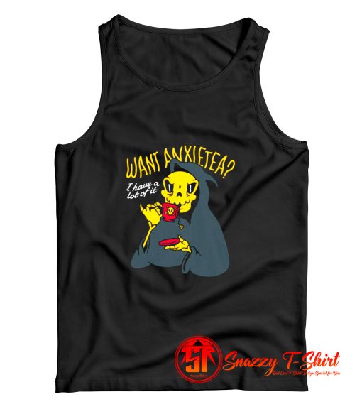 Funny Anxiety Sloga Tank Top