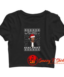 Funny Asap Rocky Rapper Christmas Crop Top Shirt