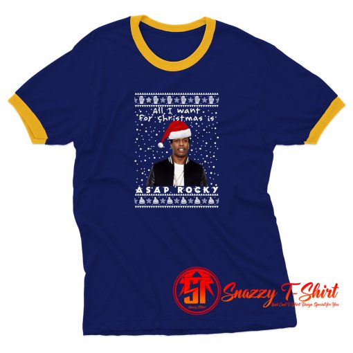 Funny Asap Rocky Rapper Christmas Ringer Tee