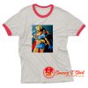 Funny Batgirl Grab Boobs Sexy Supergirl Ringer Tee