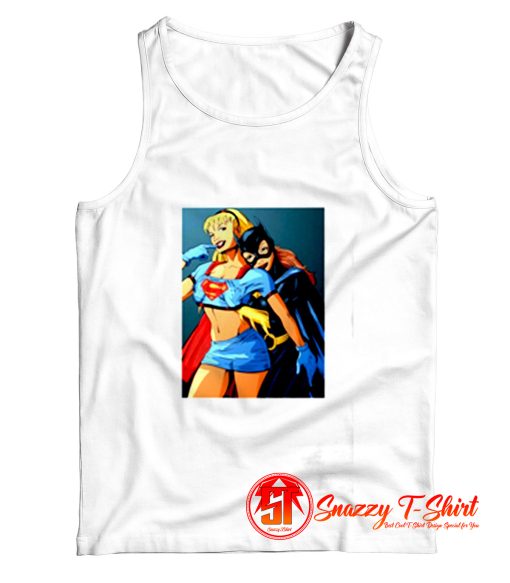 Funny Batgirl Grab Boobs Sexy Supergirl Tank Top