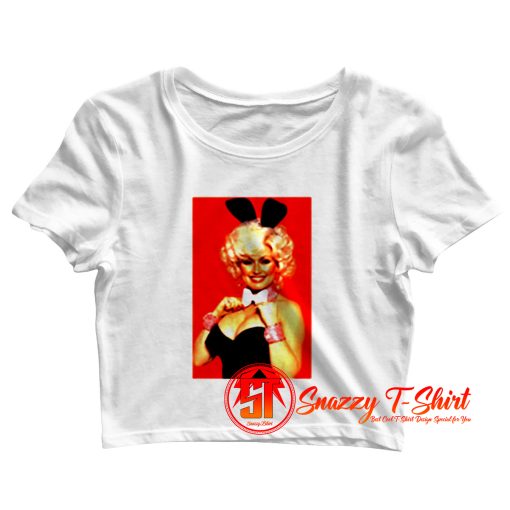 Funny Bunny Dolly Parton Parody Crop Top Shirt