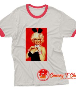 Funny Bunny Dolly Parton Parody Ringer Tee