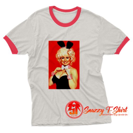 Funny Bunny Dolly Parton Parody Ringer Tee