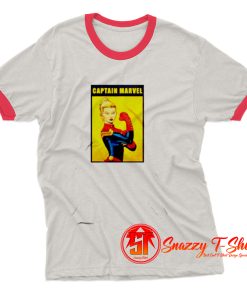 Funny Captain Marvel The Riveter Poster Ringer Tee