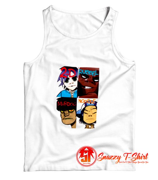 Funny Cartoon Gorillaz Members Tank Top