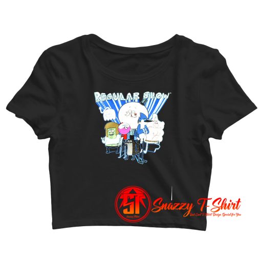 Funny Cartoon Regular Show Cast Spotlight Crop Top Shirt