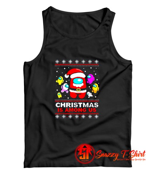 Funny Christmas Game Among Us Tank Top